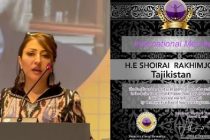 Tajik Poetess Shoira Rahimjon Receives Women for Peace Award at the Eurasian Literary Festival of Festivals