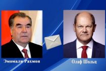 President Emomali Rahmon Sends Congratulatory Message to the German Federal Chancellor Olaf Scholz
