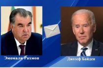 President Emomali Rahmon Sends Condolence Message to US President Joseph Biden