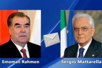 President Emomali Rahmon Congratulates Italian President Sergio Mattarella on His Re-election