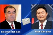 President Emomali Rahmon Sends Congratulatory Message to the President-elect of the Republic of Korea Yoon Suk-yeol