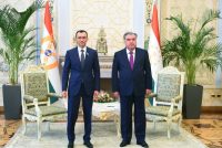 Emomali Rahmon Receives Chairman of Senate of Parliament of Kazakhstan Maulen Ashimbayev