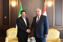 President Emomali Rahmon Meets First Vice President of the Islamic Republic of Iran Dr. Mohammad Mokhber