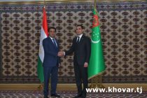 Speaker of the National Assembly of Tajikistan Rustam Emomali Meets President of Turkmenistan Serdar Berdimuhamedov