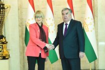 President Emomali Rahmon Receives OSCE Secretary General Helga Schmid