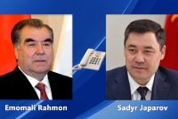 President Emomali Rahmon Speaks with President Sadyr Japarov of Kyrgyzstan on the Phone