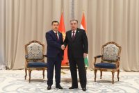 President Emomali Rahmon Meets President of Kyrgyzstan Sadir Japarov