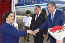 Speaker of the Upper House of the Azerbaijani Parliament Arrives in Dushanbe