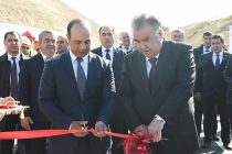 Emomali Rahmon Opens Automobile Bridge in Shamsiddin Shohin district