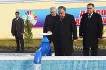 President Emomali Rahmon Inaugurates Buston Water Reservoir