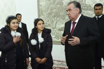 President Emomali Rahmon Gives Gifts to Orphans in Devashtich