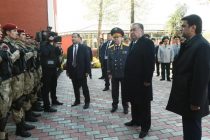 President Emomali Rahmon Opens the Building of the Military Unit of MIA Internal Troops Directorate in Dushanbe
