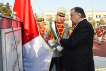 Emomali Rahmon Opens State Flag Square in Kubodiyon District