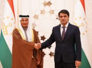 Speaker of the National Assembly Rustam Emomali Meets President of the World Aquatics Husain Al-Musallam