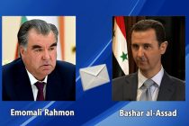 Emomali Rahmon Sends Message of Condolence to Bashar al-Assad over Strong Earthquake in Syria