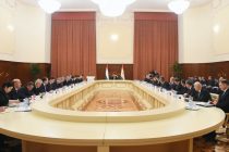 President Emomali Rahmon  Holds Meeting of the Security Council