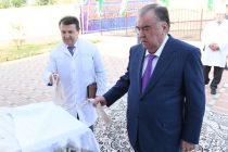 President Emomali Rahmon Opens the Health Center in Zafarobod District After Repair and Reconstruction