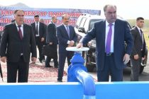 President Emomali Rahmon Inaugurates Horticultural Water Supply Line in Istiklol and visits Exhibition of Products of Forestry of Sughd Province