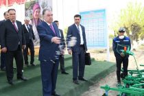 President Gives Start to Cotton-sowing Campaign in Bobojon Gafurov and visits the Exhibition of Agricultural Products