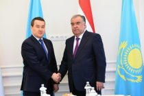 President Emomali Rahmon Meets Prime Minister of Kazakhstan Alikhan Smailov