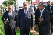 President Emomali Rahmon Visits the Exhibition of Agricultural Products in Tursunzoda