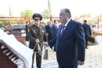 President Emomali Rahmon Opens the New Building of the Military Commissariat of Khovaling District