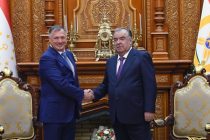 President Emomali Rahmon Receives the Deputy Prime Minister of the Russian Federation Marat Khusnullin