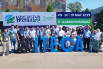 Tajik Delegation Visits Textile Exhibition in Tashkent