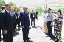 President Emomali Rahmon Attended a Ceremony to Commission the Newly Built Houses for the Population Affected by the Natural Disaster in Roshtkala District