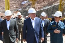 President Emomali Rahmon Familiarizes himself with Progress of Work on Permanent Catchment Facilities at an Altitude of 1300 meters above Sea Level and in T-9 Transport Tunnel of «Rogun» HPP