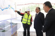 President Emomali Rahmon Familiarizes himself with Progress of Construction Works at «Sebzor» HPP in Roshtkala District