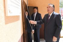 President Emomali Rahmon Attended the Opening of a Residential Building for Civil Servants in Roshtkala District