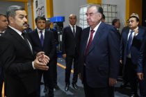 President Emomali Rahmon Attended a Ceremony to Commission a Factory for Production of Dry Construction Mixes and Paint in Darvoz District