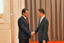 Rustam Emomali Meets the Chinese Vice President Han Zheng