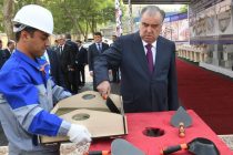 President Emomali Rahmon Lays Foundation Stone of Enterprises for Manufacturing of Clay and Ceramic Products, Light Bricks and Lime in Dushanbe