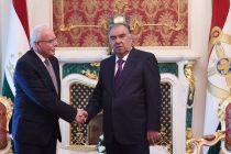President Emomali Rahmon Receives the Minister of Foreign Affairs of the State of Palestine Riyad al-Maliki