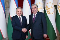 President Emomali Rahmon Meets with President of  Uzbekistan Shavkat Mirziyoyev