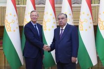 President Emomali Rahmon Receives the Executive Director of the Eastern Committee of the German Economy Michael Harms