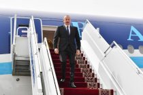 President of Azerbaijan Ilham Aliyev Arrives in Tajikistan