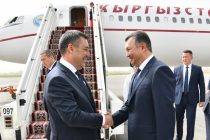 President of Kyrgyzstan Sadyr Zhaparov Arrives in Tajikistan