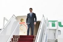 President of Turkmenistan Serdar Berdimuhamedov Arrives in Tajikistan