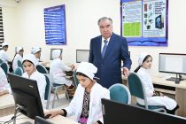 Leader of the Nation Emomali Rahmon Attends Opening of the non-state Educational Institution «Private Medical College» in Muminobod District