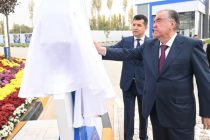 President Emomali Rahmon Attended Inauguration of Imod Electrical Equipment Manufacturing Plant in Sino District of Dushanbe