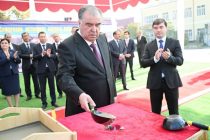 President Emomali Rahmon Lays Foundation Stone for Palace of Culture in Farkhor District