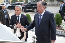 President Emomali Rahmon Attends the Opening of an Administrative Building of the Executive Committee of the People’s Democratic Party of Tajikistan in Rudaki District