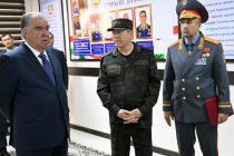 President Emomali Rahmon Participated in a Ceremony to Commission the Regional Department of Combating Organized Crime of the Ministry of Internal Affairs in the Group of Vahdat Districts