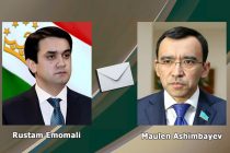 Rustam Emomali Sends a Telegram of Condolences to the Chairman of the Senate of the Parliament of Kazakhstan Maulen Ashimbayev