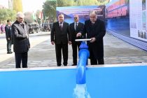 President Emomali Rahmon Attended Ceremony to Launch Drinking Water Line in Bobojon Ghafurov District