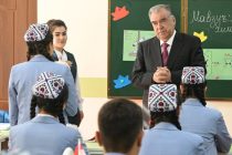 Leader of the Nation Emomali Rahmon Opens the State Educational Institution «Lyceum No. 1» in Bobojon Ghafurov District