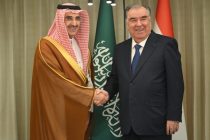 President of Tajikistan Emomali Rahmon Meets the Chief Executive Officer of the Saudi Fund for Development Sultan Abdulrahman Al-Marshad
